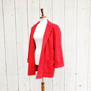 Vintage 80s Samuel Robert Red Jacket Size 12